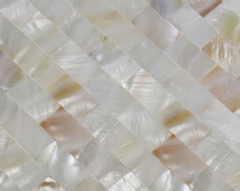 Azulejo de mosaico de metro de nácar, protector contra salpicaduras de cocina, acento de baño