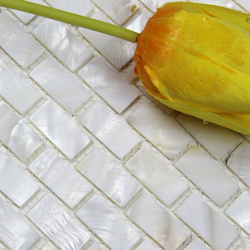 White Mother of Pearl Tile Backsplash Bk03-12