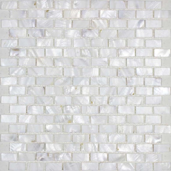 White Mother of Pearl Tile Backsplash Bk03-12
