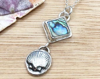 Sterling Silver Abalone Shell Pendant