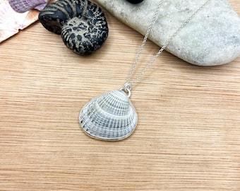 Sterling Silver Large Shell Pendant