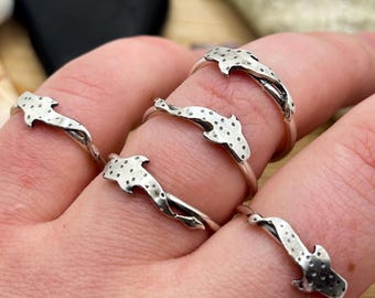 Sterling Silber Walhai Ring | Handgefertigt