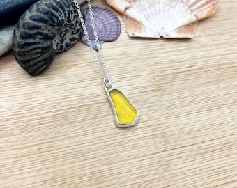 Tiny Sea Glass Sterling Silver Pendent | Recycled Necklace | Isle of Wight