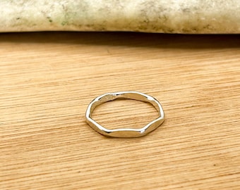 Handmade Recycled Sterling Silver Ring, UK Size K