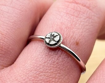 Recycled Sterling Silver Sand Dollar Shell Ring | Handmade