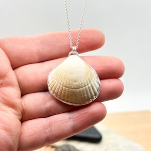 Sterling Silver Large Shell Pendant