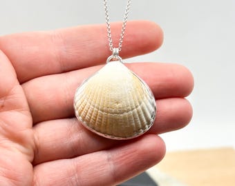 Sterling Silver Large Shell Pendant