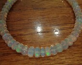 Ethiopian Welo Opal Bracelet, High Quality white large opal beads, Handmade Bracelet, Gem Bracelet, Gift For Her, October Birthstone