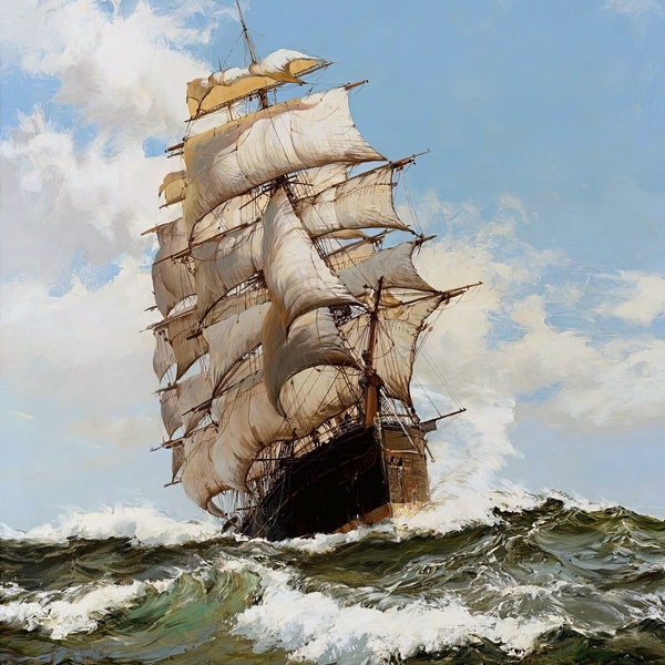 Das Oberon Gemälde von Montague Dawson Reproduktion