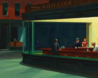 Nighthawks Painting by Edward Hopper Art Reproduction