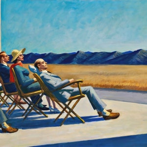 People in the Sun Painting by Edward Hopper Reproduction