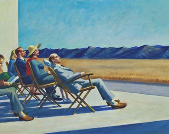 People in the Sun Painting by Edward Hopper Reproduction