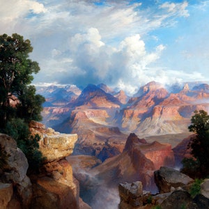 The Grand Canyon Painting by Thomas Moran Reproduction - Etsy