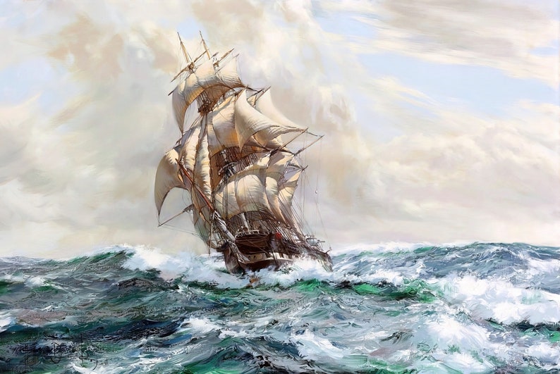 The Marco Polo Painting by Montague Dawson Reproduction image 1