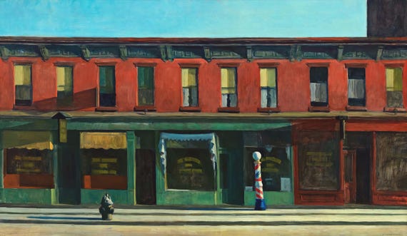 エドワード ホッパー アートポスター 日曜日の早朝 Edward Hopper エドワード・ホッパーによる日曜の早朝の絵画の複製 - Etsy 日本