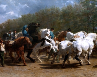 La Feria del Caballo Pintura de Rosa Bonheur Arte Reproducción de impresión