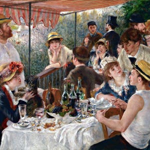 Luncheon of the Boating Party Painting by Pierre-Auguste Renoir Reproduction