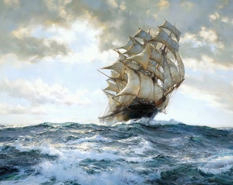 The Proud Ship Painting by Montague Dawson Reproduction