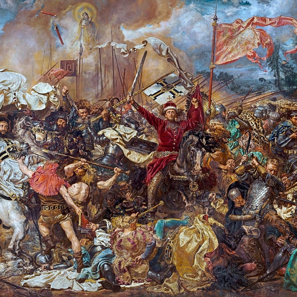 Battle of Grunwald Painting by Jan Matejko Reproduction