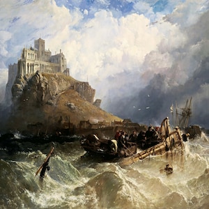 Mount St Michael Cornwall Painting by Clarkson Stanfield Art Reproduction