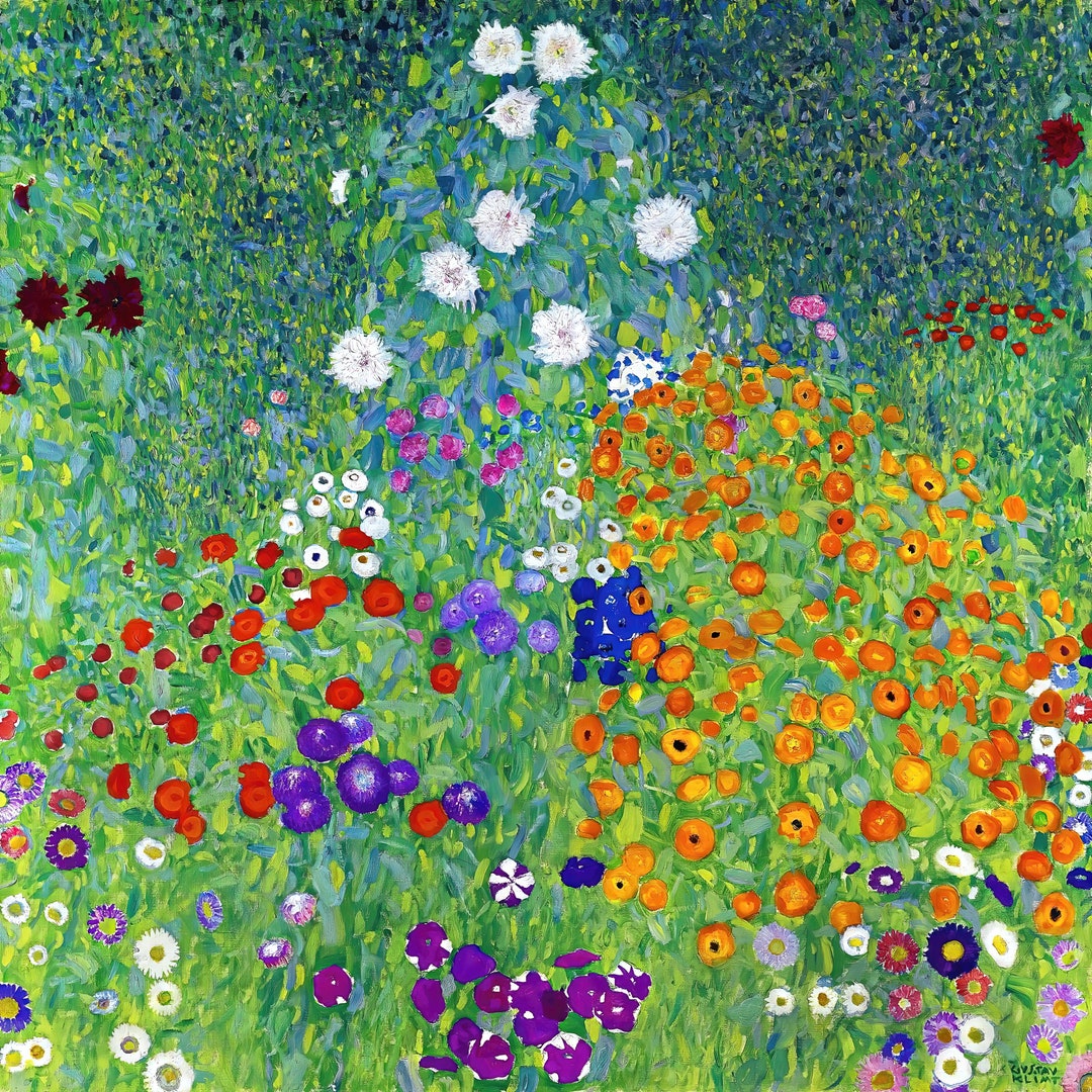 グスタフ・クリムト作「花園の絵画」複製画 - Etsy 日本