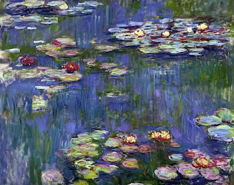 Water Lilies Painting by Claude Oscar Monet Reproduction