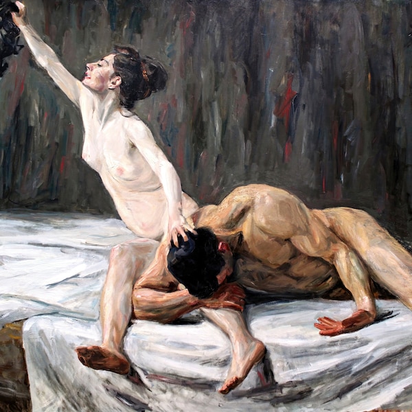 Samson and Delilah Painting by Max Liebermann Reproduction