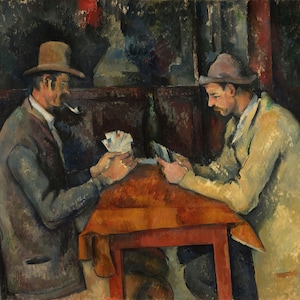 La peinture des joueurs de cartes par Paul Cezanne Reproduction