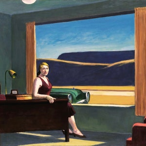 Western Motel Painting by Edward Hopper Art Reproduction image 1