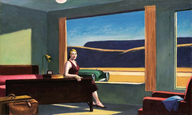 Western Motel Painting by Edward Hopper Art Reproduction image 1