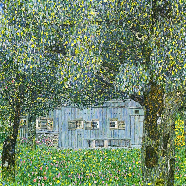 Oberösterreichisches Bauernhaus Painting by Gustav Klimt Reproduction