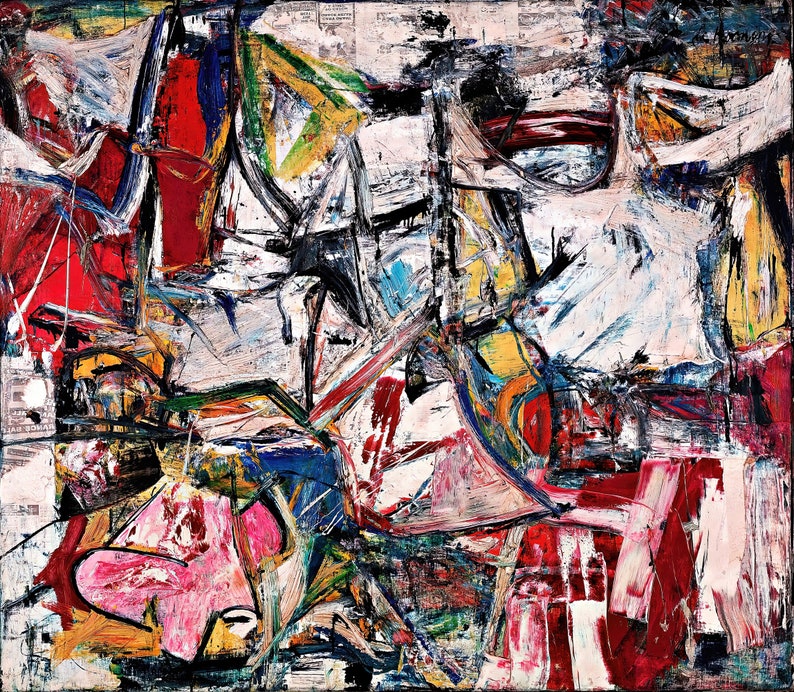 Gotham News Painting by Willem de Kooning Reproduction image 1