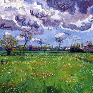 Paysage Sous un ciel Mouvementé by Vincent Van Gogh Reproduction