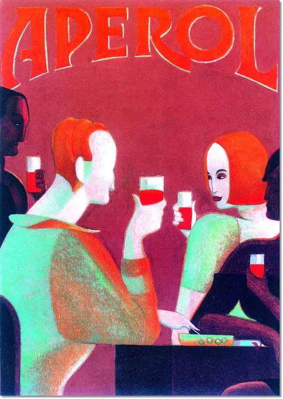 Пару постеров старой рекламы алкоголя. Апероль История,Алкоголь,Ликеры,Реклама