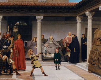 Lawrence Alma Tadema Education of Children Painting Reproduction – Giclee Canvas/Paper/Stretched