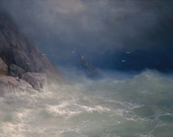 The Survivor Painting by Ivan Aivazovsky Art Reproduction