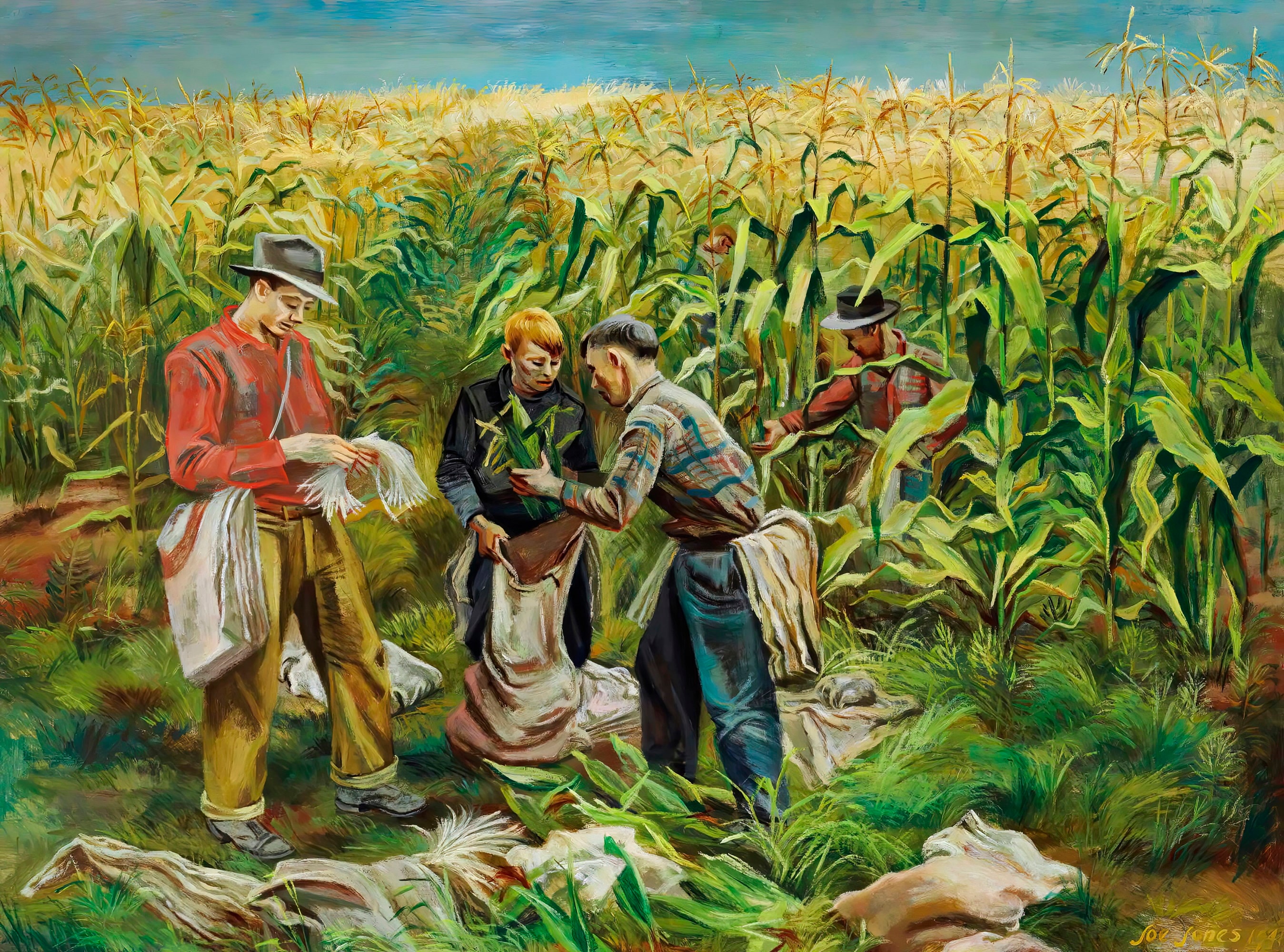 Cornfield Painting by Joe Jones Reproduction Etsy