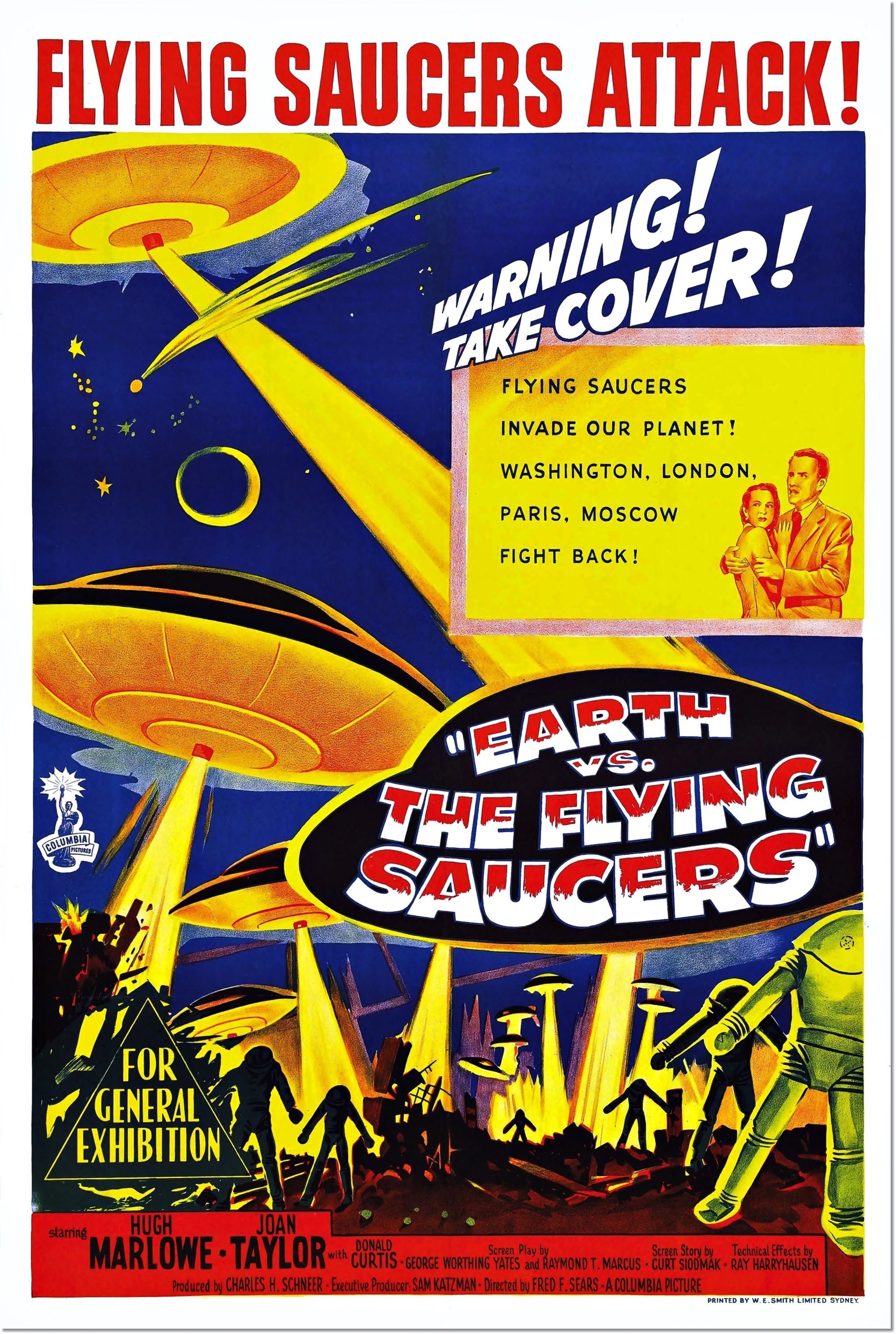 Earth Vs the Flying Saucers Movie Poster Reproduction Etsy