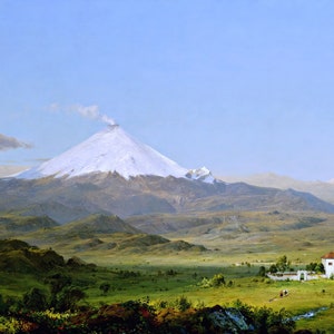Dipinto di Cotopaxi di Frederic Edwin Riproduzione artistica della chiesa