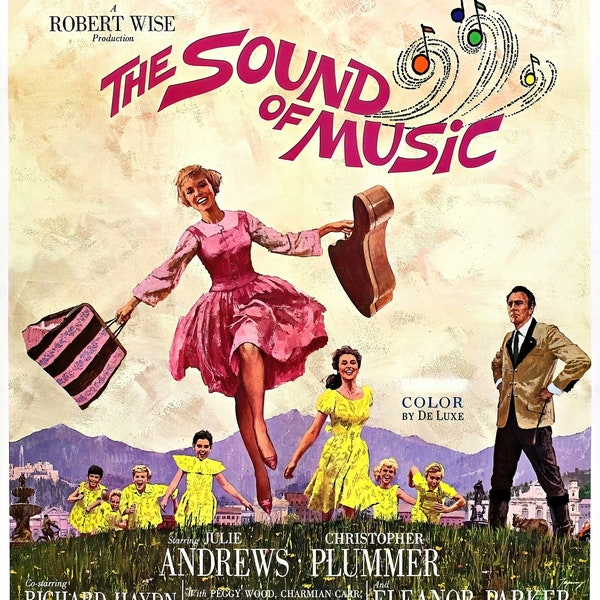 The Sound of Music Julie Andrews Movie Poster Reproduction
