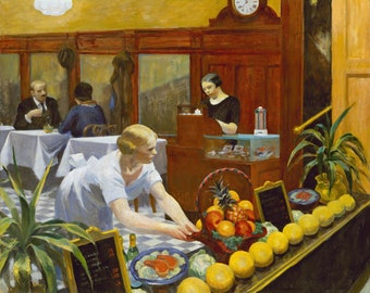 Tables for Ladies Painting by Edward Hopper Reproduction