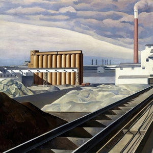 Classic Landscape Painting by Charles Sheeler Reproduction image 1