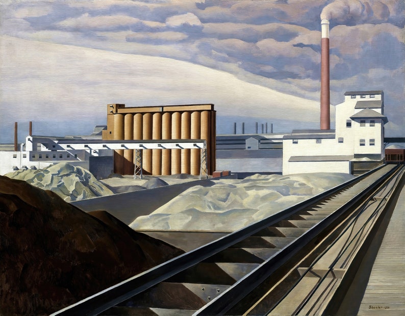 Classic Landscape Painting by Charles Sheeler Reproduction image 1