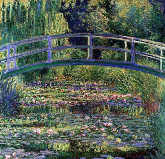 The Water Lilies and the Japanese Bridge Painting by Claude Oscar