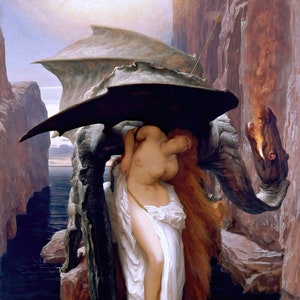 Perseus and Andromeda Painting by Frederic Leighton Reproduction