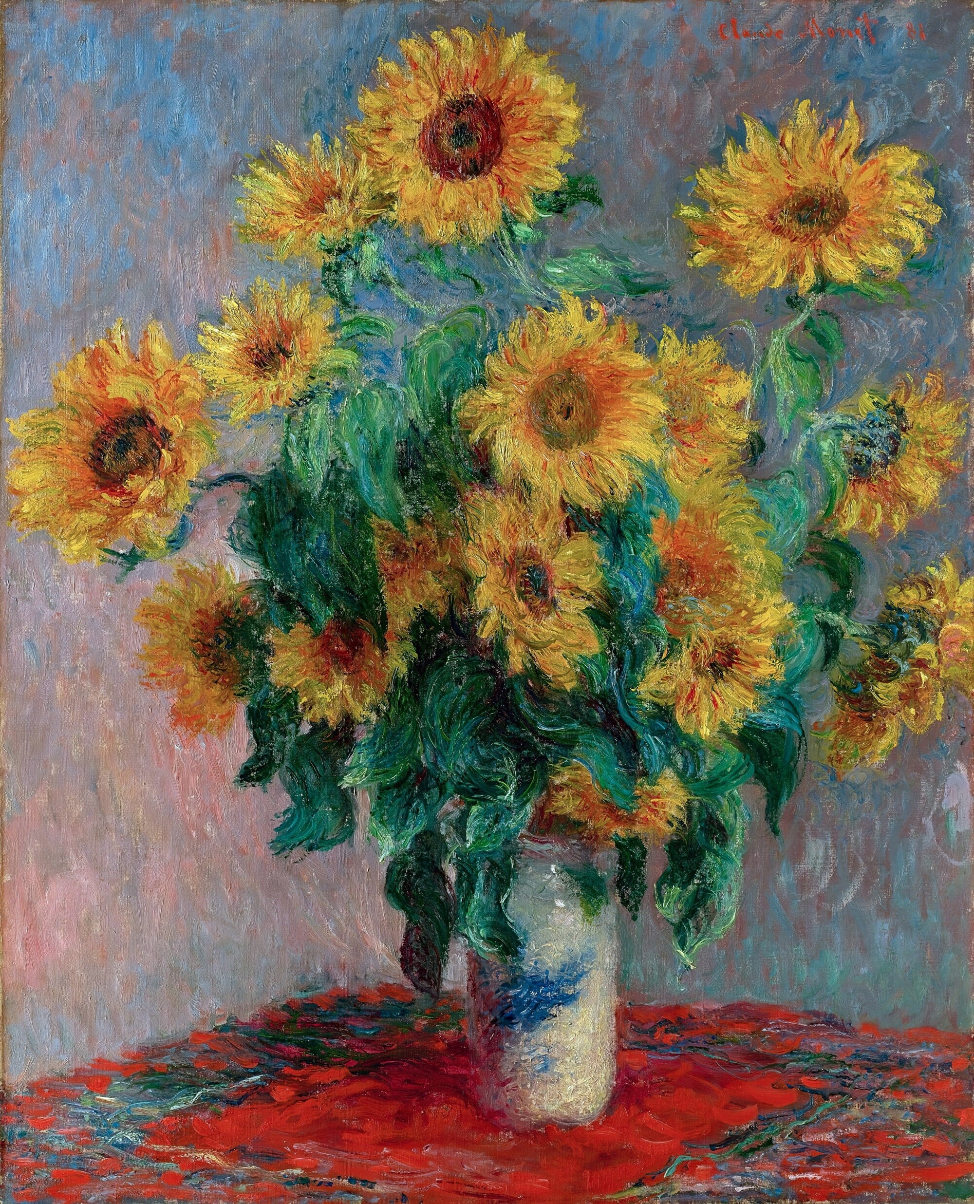 DIY PAINT by NUMBER Kit ,van Gogh Sunflowers Vase, Blue Irises ,adults &  Kids Beginner's Acrylic Painting ,wall Art Gift 