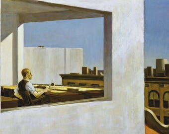Office in a Small City Painting by Edward Hopper Art Reproduction