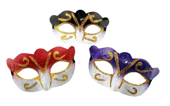 Elegant Venetian Glitter Costume Masquerade Eye Mask Halloween Party 3 Colors 