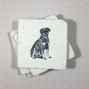 Rottweiler  Stone Coasters, Dog lover gift, House warming, Drink coasters