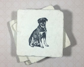 Rottweiler  Stone Coasters, Dog lover gift, House warming, Drink coasters
